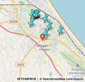 Mappa Via Arno, 47924 Rimini RN, Italia (1.77818)