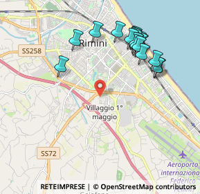 Mappa Via Arno, 47924 Rimini RN, Italia (2.169)