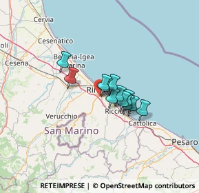 Mappa Via Arno, 47924 Rimini RN, Italia (7.81083)