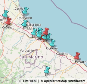 Mappa Via Arno, 47924 Rimini RN, Italia (14.43692)