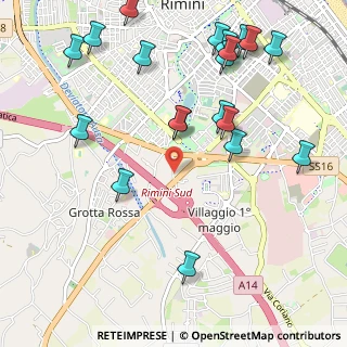 Mappa Via al Torrente, 47923 Rimini RN, Italia (1.3095)