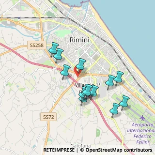Mappa Via al Torrente, 47923 Rimini RN, Italia (1.68846)