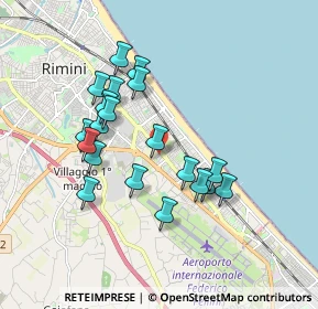 Mappa Via Giorgio Perlasca, 47924 Rimini RN, Italia (1.666)