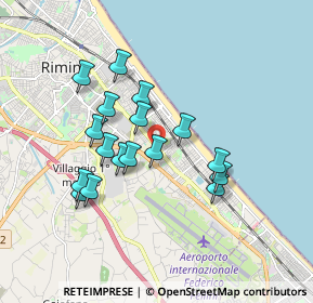 Mappa Via Giorgio Perlasca, 47924 Rimini RN, Italia (1.57529)