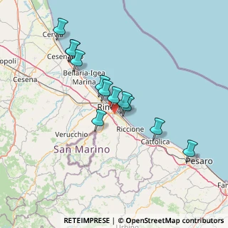 Mappa Le Befane, 47900 Rimini RN, Italia (13.11333)