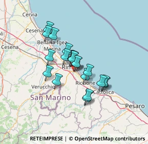 Mappa Le Befane, 47900 Rimini RN, Italia (9.741)