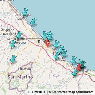 Mappa Le Befane, 47900 Rimini RN, Italia (10.0845)