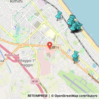 Mappa Le Befane, 47900 Rimini RN, Italia (1.315)