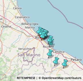 Mappa Ma.Gia srl - VIA CORIANO 58 GROS, 47924 Rimini RN, Italia (7.69667)