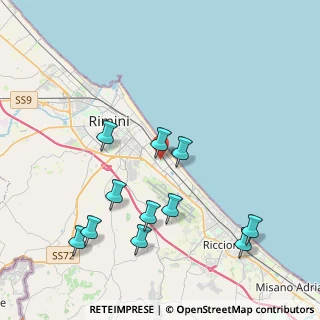 Mappa Via Severino Boezio, 47923 Rimini RN, Italia (4.43545)