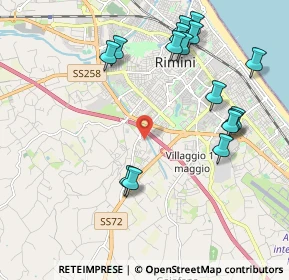 Mappa Via del Capriolo, 47923 Rimini RN, Italia (2.32875)