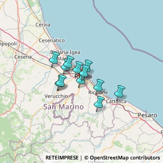 Mappa Via del Capriolo, 47923 Rimini RN, Italia (8.525)