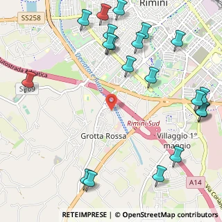 Mappa Via del Capriolo, 47923 Rimini RN, Italia (1.499)