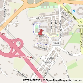 Mappa Via Bidente, 1, 47924 Rimini, Rimini (Emilia Romagna)