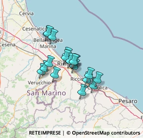 Mappa Via Raffaele Adimari, 47924 Rimini RN, Italia (9.48389)