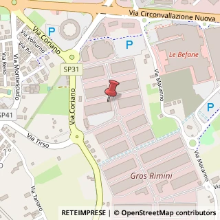 Mappa Via Coriano 58 Blocco 43 G- Gros, 47924 Rimini RN, Italia, 47924 Rimini, Rimini (Emilia Romagna)