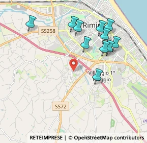 Mappa Via del Daino, 47923 Rimini RN, Italia (2.08)