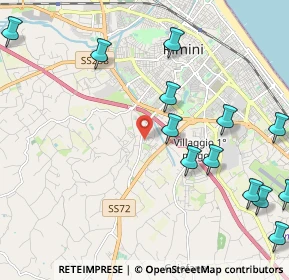 Mappa Via del Daino, 47923 Rimini RN, Italia (2.77538)