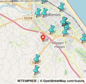 Mappa Via del Daino, 47923 Rimini RN, Italia (2.85533)