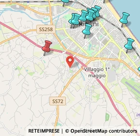 Mappa Via del Daino, 47923 Rimini RN, Italia (2.85786)