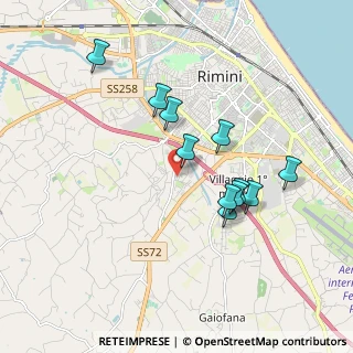 Mappa Via del Daino, 47923 Rimini RN, Italia (1.69455)