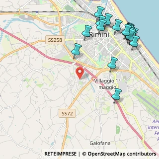 Mappa Via del Daino, 47923 Rimini RN, Italia (2.9705)