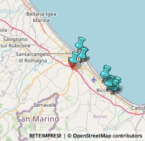 Mappa Via del Daino, 47923 Rimini RN, Italia (6.51)