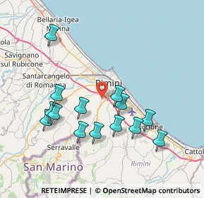 Mappa Via del Daino, 47923 Rimini RN, Italia (7.72571)