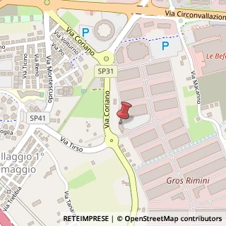 Mappa Via Coriano, 47900 Rimini, Rimini (Emilia Romagna)