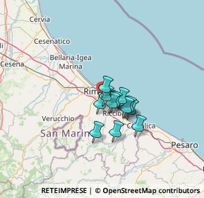 Mappa Via Giovanni Palmiri, 47924 Rimini RN, Italia (8.1425)