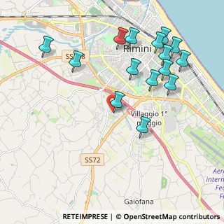 Mappa Via del Cervo, 47923 Rimini RN, Italia (2.306)