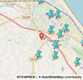 Mappa Via del Cervo, 47923 Rimini RN, Italia (2.55333)