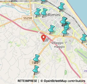 Mappa Via del Cervo, 47923 Rimini RN, Italia (2.82467)