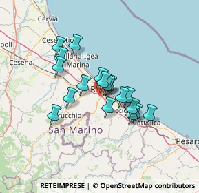 Mappa Via del Cervo, 47923 Rimini RN, Italia (9.96737)