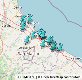 Mappa Via Foglia, 47924 Rimini RN, Italia (9.37222)