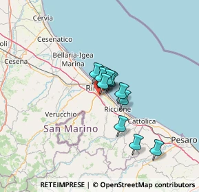 Mappa Via Foglia, 47924 Rimini RN, Italia (7.92333)