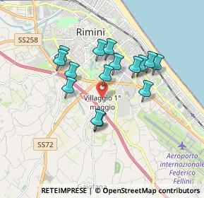 Mappa Via Foglia, 47924 Rimini RN, Italia (1.516)