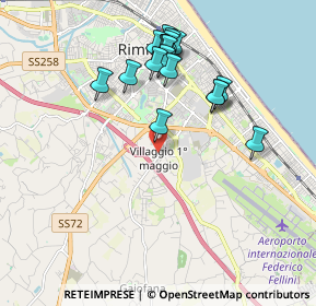 Mappa Via Foglia, 47924 Rimini RN, Italia (1.928)