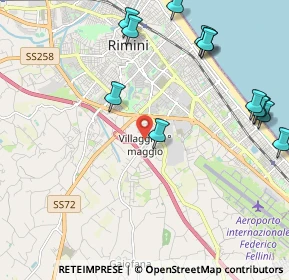 Mappa Via Foglia, 47924 Rimini RN, Italia (2.64)