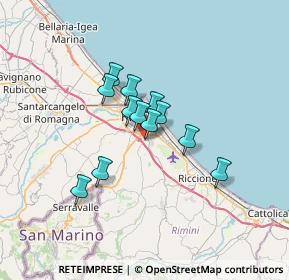 Mappa Via Foglia, 47924 Rimini RN, Italia (4.66333)