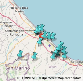 Mappa Via Foglia, 47924 Rimini RN, Italia (6.465)