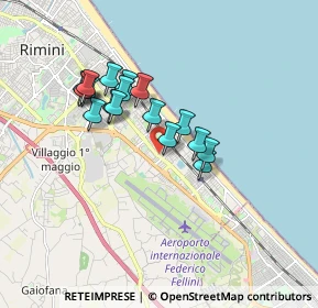 Mappa Via Pietro Giordani, 47924 Rimini RN, Italia (1.44824)