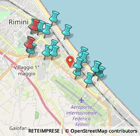 Mappa Via Pietro Giordani, 47924 Rimini RN, Italia (1.7405)