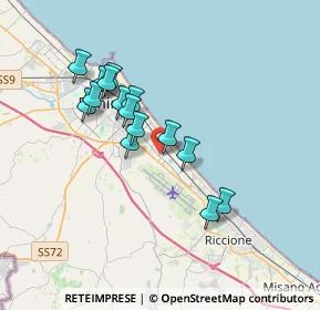 Mappa Via Pietro Giordani, 47924 Rimini RN, Italia (3.10467)