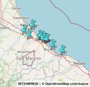 Mappa Via Pietro Giordani, 47924 Rimini RN, Italia (7.12455)