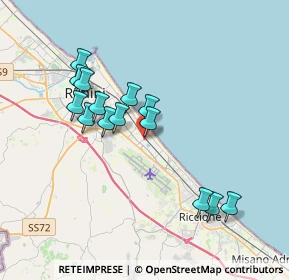 Mappa Via Augusto Righi, 47924 Rimini RN, Italia (3.44286)