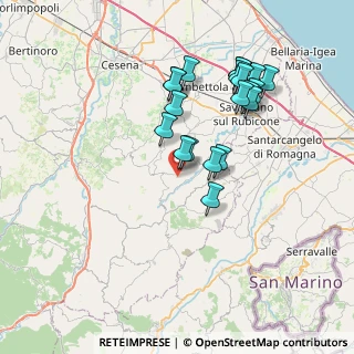 Mappa Via Madonna del Zotto, 47020 Roncofreddo FC, Italia (7.115)