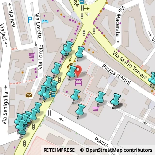 Mappa Mercato Piazza d'Armi, 60127 Ancona AN, Italia (0.07692)