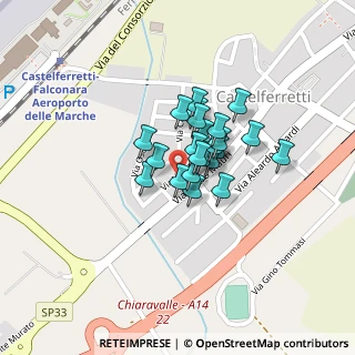 Mappa Strada Provinciale di Castelferretti, 60015 Falconara Marittima AN, Italia (0.125)