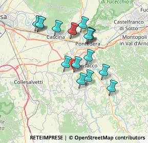Mappa Via Ugo Foscolo, 56035 Casciana Terme Lari PI, Italia (6.76294)